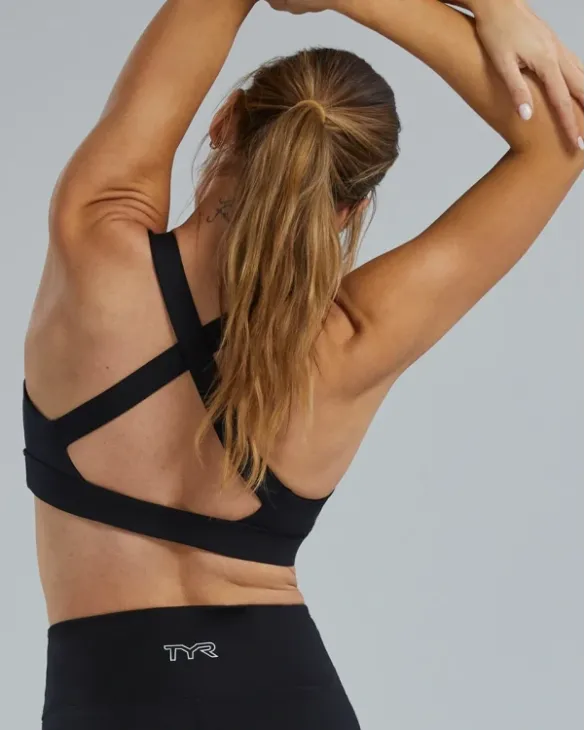 TYR Base Kinetic™ Women's Crossback Sports Bra - Solid - 001 Black