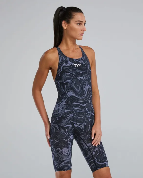 Women's Thresher Open Back Tech Suit - Hyperblitz - Titanium