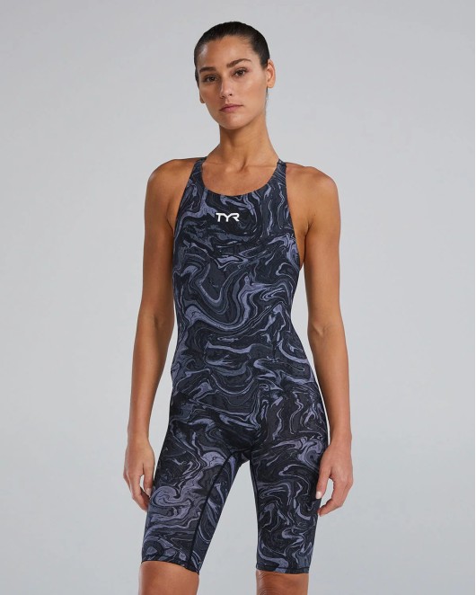 Women's Thresher Open Back Tech Suit - Hyperblitz - Titanium