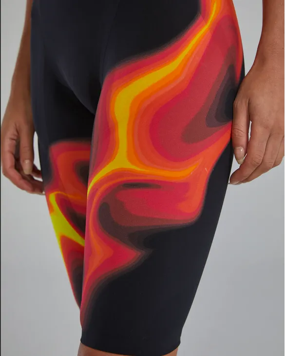 WOMEN'S VENZO OPEN BACK SWIMSUIT - INFRARED