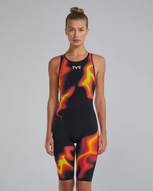 WOMEN'S VENZO OPEN BACK SWIMSUIT - INFRARED
