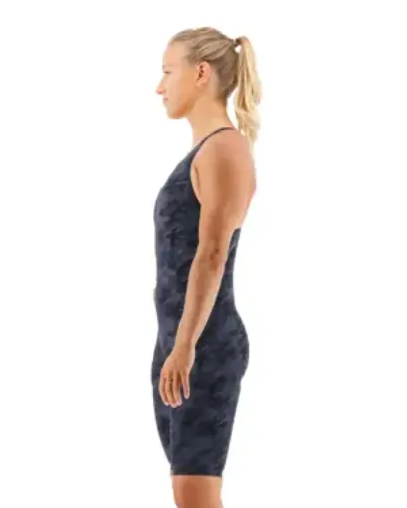 TYR WOMEN'S VENZO CLOSED BACK SWIMSUIT - CAMO FIRE - 937 Fire
