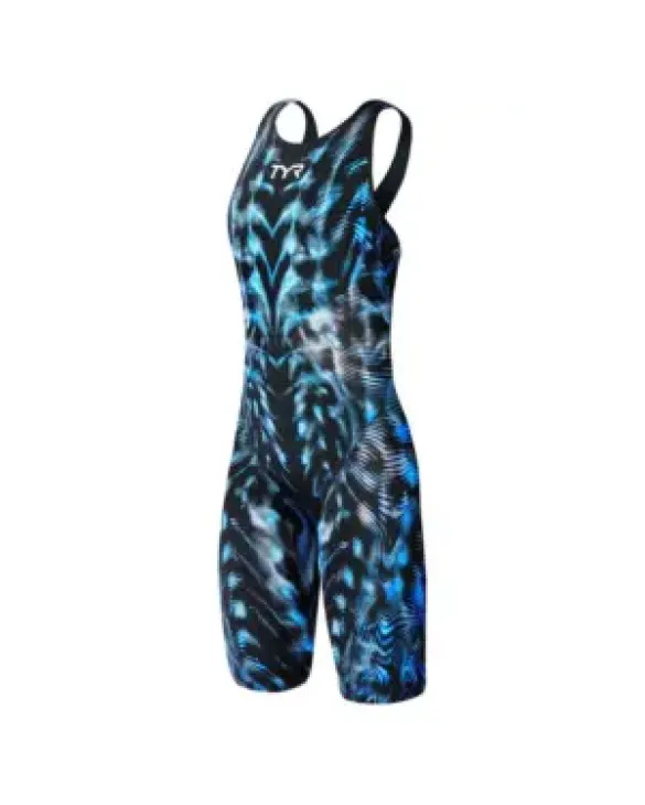 TYR WOMENS VENZO GENESIS OPEN BACK SWIMSUIT - 199 Steel Blue