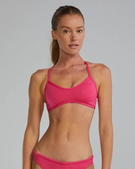 TYR DURAFAST ELITE WOMEN'S TRINITY TOP - SOLID 551 Fuchsia