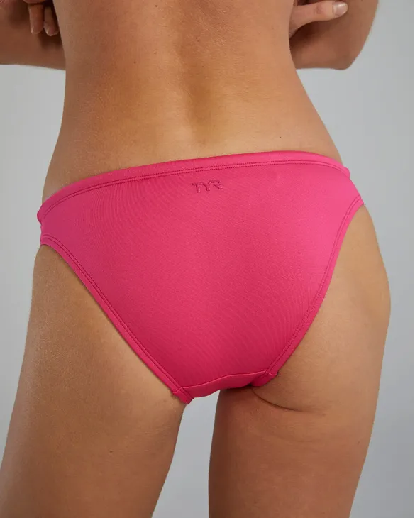 TYR DURAFAST ELITE WOMEN'S CLASSIC FULL COVERAGE BIKINI BOTTOM - SOLID 551 Fuchsia