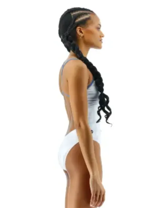 TYR DURAFAST ELITE WOMEN'S CUTOUTFIT SWIMSUIT - WHITEOUT CAMO - 100 White