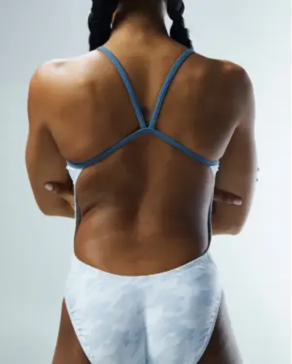 TYR DURAFAST ELITE WOMEN'S CUTOUTFIT SWIMSUIT - WHITEOUT CAMO - 100 White