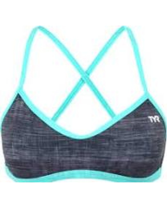 TYR DURAFAST ONE WOMEN'S SANDBLASTED MOJAVE TIEBACK TOP - 192 GREY/TEAL